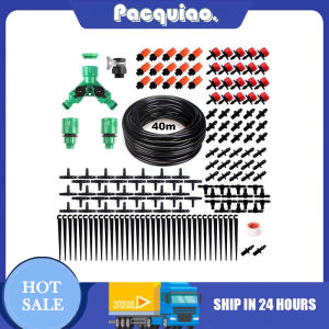 40M/158 piece set of DIY garden micro drip irrigation system fully automatic plant showerhead watering kit automatic sprinkler and drip
