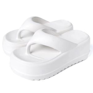 7cm Thick Sole Flip Flops for Women Soft Sole Chunky Sandals Platform Non Slip Beach Sandals Outdoor Slipper Add +1 Size