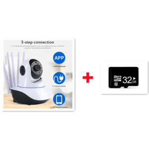 Lacooppia 1080P WIFI monitor webcam two-way audio 5 antennas super signal CCTV camera connect to cellphone mini camera