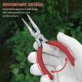 Needle Nose Pliers, 5 Inch, Needle Nose Pliers Set, 5 Pack, Small Needle Nose Pliers, Long Nose Pliers with Side Cutter, Spring Loaded Jewelry Needle Nose Pliers for Cutting and Bending Wire. 