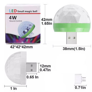 ไฟดิสโก้เทคLED USB ควบคุมไฟด้วยเสียง ไฟปาร์ตี้ ไฟดิสโก้เทค ไฟดิสโก้ ไฟเธค มือถือใช้ได้แถมฟรีตัวต่อมือถือ น้ำหนักเบาพกพาได้ทุกที่ทุกเวล