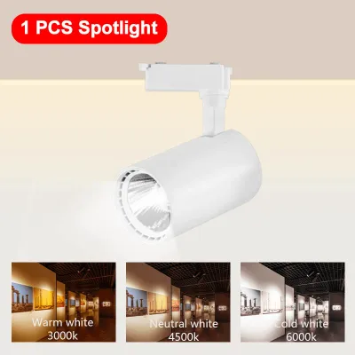 VLS Track Light Complete Set Track Lights for Ceiling COB Rail Spotlight 20W/30W/40W for Clothing Store Restaurant Bar Ceiling Light 220V