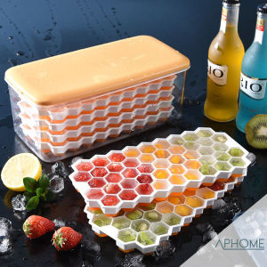 Cetakan Es Batu 144 / 48 Butir dengan Wadah Box Ice Cube Maker FREE Scoop KARTIKA APHOME