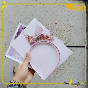 ONE-C900 Bando Anak Bentuk Telinga Kucing / Bando Mahkota Aksesoris Rambut Anak Gaya Korea Bandana