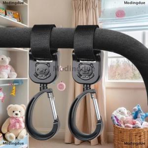 [COD] Modingdue 1 2ชิ้นตะขอแขวนรถเข็นสำหรับแขวนรถเข็นสำหรับแขวนโลหะหมีตะขอรถเข็นเด็กและห่วง360องศาคลิปรถเข็นรถเข็นรถเข็น