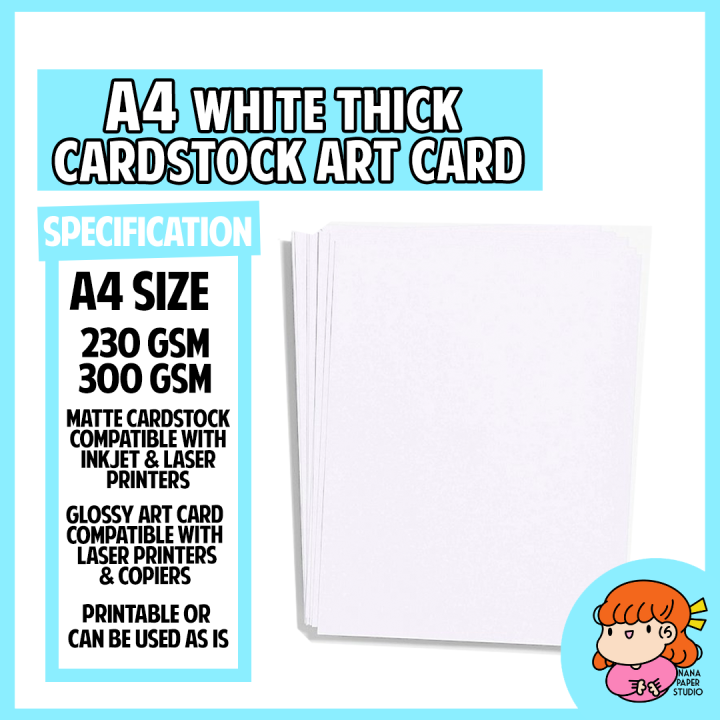 🇸🇬 180/230/300 GSM A4 Thick Cardstock Art Card Nana Paper Studio ...