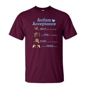 [Local Stock] HBESTY  Autism Acceptance Anti Stigma Graphic T Shirt Men Women Cute Hand Sign Gesture Awareness Art Print Soft Cotton Short Sleeve Top