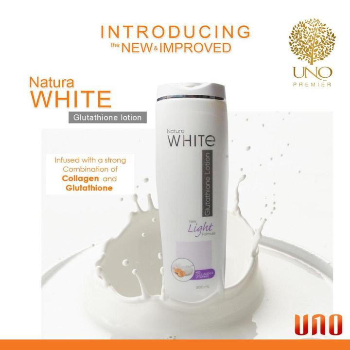 uno glutathione UNO Natura White Glutathione Lotion New Light Formula 200ML