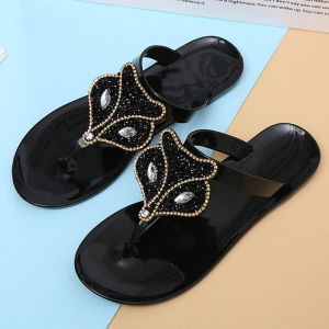 MANXIXI Dép Xỏ Ngón Thời Trang Cho Nữ Dép Đế Bằng Thạch Đẹp Quyến Rũ Hình Cáo Phong Cách Bohemian (Cỡ 36-41)