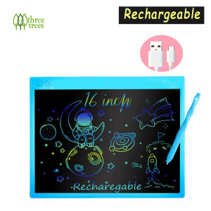 16 นิ้วชาร์จจอแอลซีดีเขียนกระดานวาดภาพเด็กวัยหัดเดินกระดาน Graffiti อิเล็กทรอนิกส์การเรียนรู้ของเล่นสำหรับเด็กอายุ 3 ปีขึ้นไป