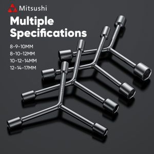 Mitsushi 4pcs Y-Triangle Socket Wrench 8-17mm Y Wrench Set Hex Y Socket Wrench Spanner Repair Tools Chrome Vanadium Steel Socket Wrench Set
