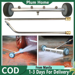 16 inch Metal Pressure Washer Undercarriage Cleaner Water Broom with 4 Nozzles Extension Wands surface cleaner Power Washer