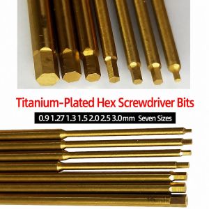 OUREAL 1Pcs 0.9mm 1.27mm 1.5mm 2mm 2.5mm 3mm Dụng cụ vặn vít lục giác Thép tốc độ cao Tay cầm dài 100mm Công cụ điều khiển lục giác Công cụ di động Dụng cụ đầu vít dành cho các mô hình FPV RC
