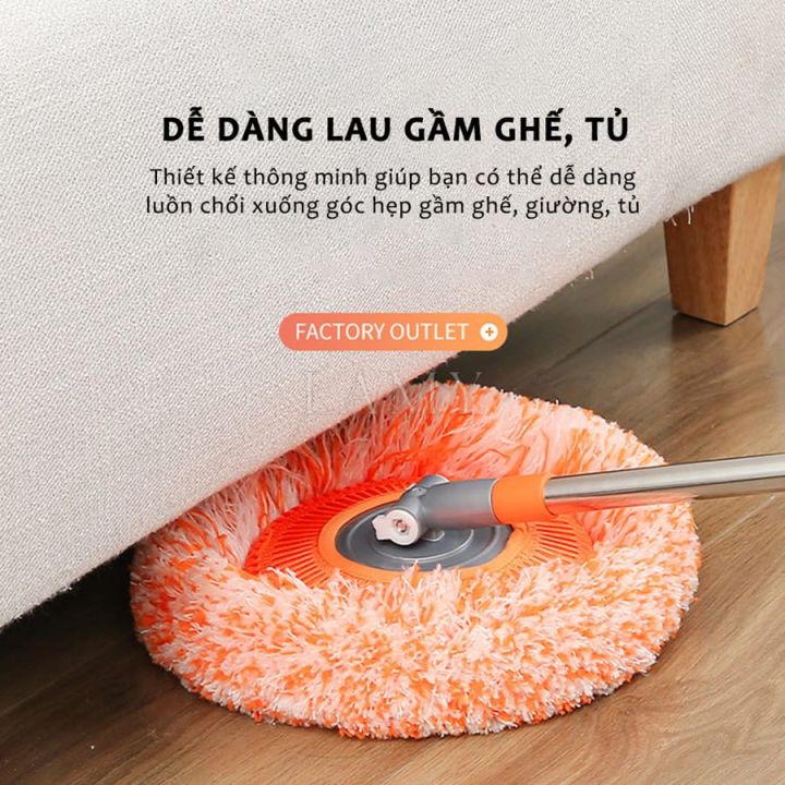 Cây lau nhà, chổi lau nhà tự vắt xoay 360 độ, cây lau nhà thông minh ...