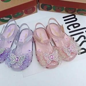 Melissa Official Store Mini Shoes Butterfly Embellished Jelly Shoes Fairy Sandals Girls Sandals