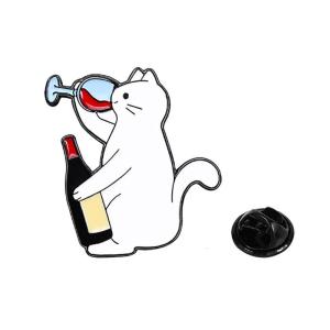 Enamel Cats Lapel Pin Fashionable Brooch for Clothes Bags Gift for Friend Festival Backpack Decoration