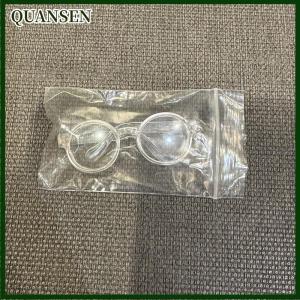 QUANSEN 1 Piece DIY Accessories Transparent Plastic Glasses For 10cm Cotton Doll And 17cm Labubu Plush Doll Sunglasses