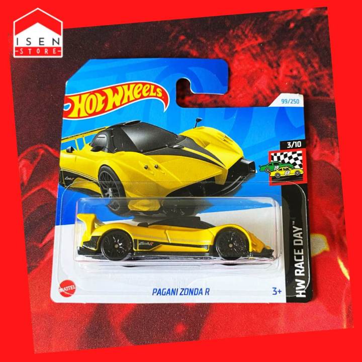 Hot Wheels Pagani Zonda R – HW Race Day Serie 3/10, 1:64, Gelb, Short Card, Modellauto 2024