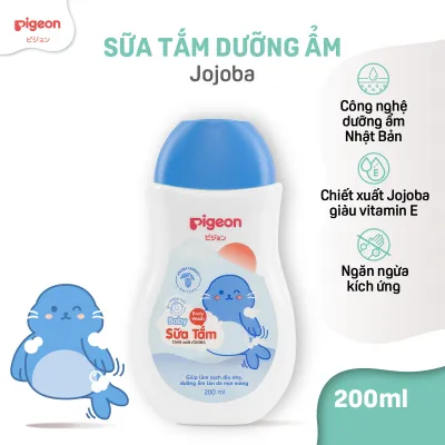 Sữa Tắm Gội Dưỡng Ẩm Cho Bé Sơ Sinh Pigeon 200ml Dịu Nhẹ Mềm Mại An Toàn Cho Da Chính Hãng - Hương Jojoba / Hoa Hướng Dương 200ml