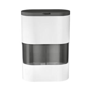 Transparent Double Barrels Cup Organizer Plastic Disposable Cups Holder for Home Wall Mounted Drinkware Dispenser