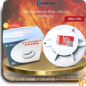 Đầu báo khói tự động độc lập thiết bị báo khói không giây đầu báo khói cháy thiết bị báo khói phòng cháy chữa cháy tự động không dây thiết bị báo cháy thiết bị phòng cháy chữa cháy Hàng chất lượng cao giá rẻ Loại 1