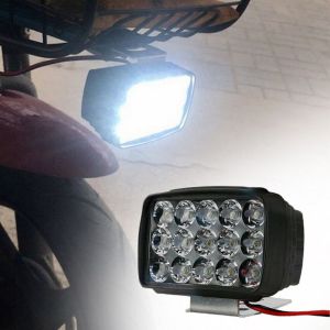 Đèn Pha Siêu Sáng 15LED 12V-80V 30W Đèn Trợ Sáng Cho Xe Máy Xe Cơ Giới Chiếu Sương Mù Chống Nước