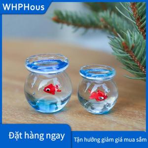 WHPHous Thủ công Kính túi cá bức tượng nhỏ túi cá đồ trang trí sôi động kính cá Máy tính để bàn trang trí nhà văn phòng trang trí