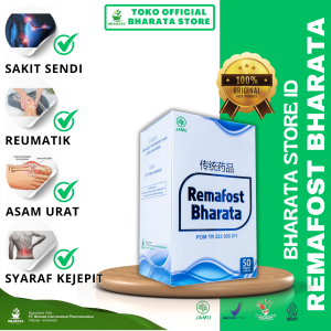 REMAFOST BHARATA OBAT HERBAL SAKIT RADANG SENDI REUMATIK SYARAF KEJEPIT ASAM URAT BPOM AMPUH