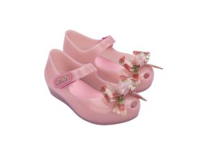 2022 New Official Store Melissa Bowknot Childrens Mini Shoes Girls baby Ballet shoes parent-child Fish Mouth Flat Shoes