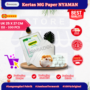(100 Pcs)  Kertas Nasi KFC Burger dan Kebab MG Paper FoodGrade - UK 25x27 cm