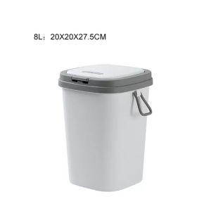 Large Capacity Pressed Type Trash Can with Cover Thick and Solid Durable Trash Bin with Handle