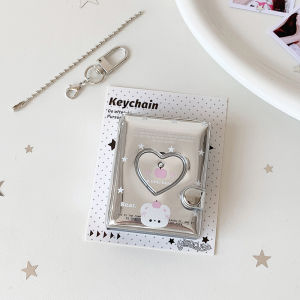 Hisocute Cartoon Puppy Silver 2 Inch Keychain Pendant Photo Album Star-chasing Photo Card Album for Women