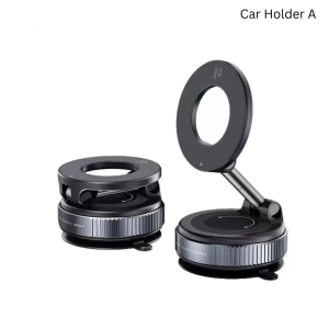 Magnetic Phone Holder - Rotate & Fold Car Vacuum Mounting Double Face Mounting and Install