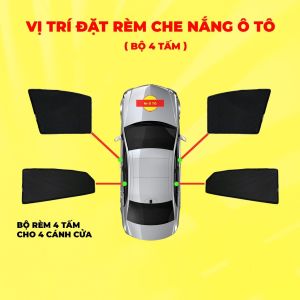 Rèm Che Nắng Xe Kia Rio Sedan Loại 1 MR Ô.TÔ Chống Tia UV Tia Cực Tím  Bảo Hành 2 Năm [ Tặng Khăn Lông Cừu ]