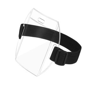 GENENIC Plastic Arm Band ID Badge Holder Reflective Wristband Transparent ID Card Holder Credit Card Case Convenient Card Cover Women