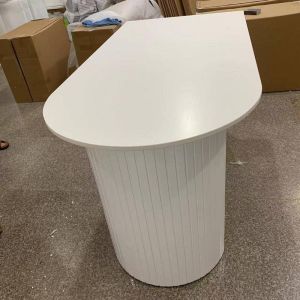 Nordic dining table small family dining table modern simple semi circular dining table light luxury pure white rock board dining table and chair combination
