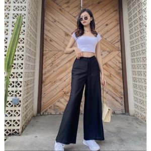 Celana Wanita Polos HW Kulot Highwaist Bali Laris Rayon Kancing Resleting Premium Jumbo Fit XL Kekinian Hits Best Seller Terbaru Viral Terlaris Ter Murah