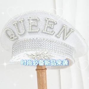 Jeweled Mũ Thuyền Trưởng cô dâu hat thủy thủ hat cho tiệc độc thân mũ nón Headgear cho Câu Lạc Bộ sân khấu