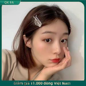 QK FA ✨ 1 2 cái kẹp tóc cánh thiên thần sáng bóng thời trang kẹp tóc kim loại kim cương giả đồ trang trí tóc của phụ nữ