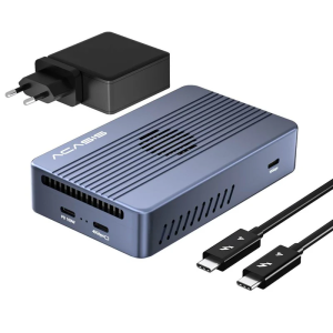 Docks & Stands Acasis 8-in-1 40Gbps M.2 NVMe Thunderbolt 3/4 SSD ที่ Dook การขยาย 3 หน้าจอ การถ่ายโอนข้อมูล 3-10gbs จ่ายไฟให้กับคอมพิวเตอร์ (พร้อมแหล่งจ่ายไฟ PD100 ฟรี) TBU405MAX
