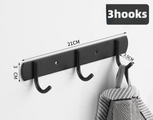Hot sales - 3/4/5/6/7/8 Hook 304 stainless steel hooked bathroom hook door hook to the wall of the kitchen wall