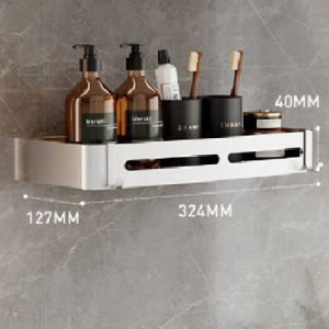 [3S  FURNITURE] Bathroom corner storage rack without punching bathroom toilet storage shower gel hand washing rack (1 Month Local Warranty)