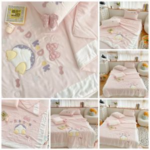 (💥 FREESHIP MAX) SET 4 MÓM CHĂN GA GỐI LỤA TENCEL CHO BÉ TRAI- MỀN CHẦN HÈ TENCEL100% NHẬP KHẨU