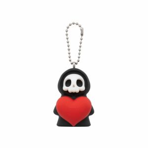 MNTT Cute Skeleton Keychain Miniature Black Grim Reaper Figure Gothic Bag Charm Lightweight Halloween Pendant Backpack