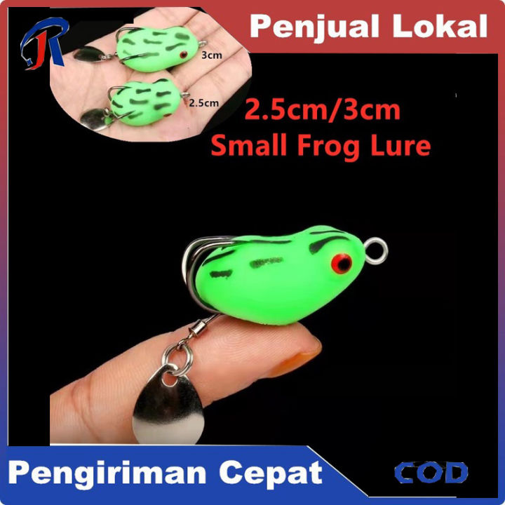 Umpan Pancing Mini Soft Frog 3cm/4.2g Katak Casting Soft Frog Lure Floating  Bait 3D Eyes soft frog killer Top Water Fishing Lure With Sequins Umpan  Ikan alat mancing