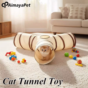 AimayaPet Collapsible Cat Tunnel Tube Toy Interactive Rabbit Tunnel Toys Cat Maze Tunnel Indoor/Outdoor Toy