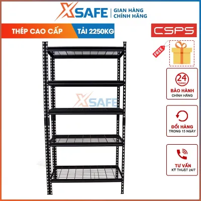 Kệ thép 5 tầng CSPS lắp ráp nhiều kích thước vách ngăn lưới đa chiều khả năng chịu tải cao dễ dàng tháp lắp di chuyển - chính hãng - xsafe