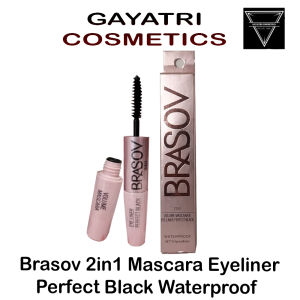 Brasov 2in1 Volume Mascara & Eyeliner Perfect Black Waterproof