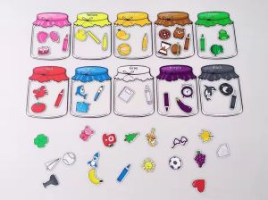 educratePH 10pcs Magnetic Color Sorting Jar Design
