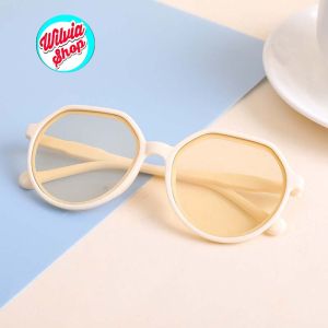 Kacamata Hitam Wanita Hexagon Kacamata Fashion Wanita Kacamata Elegan Retro Wanita Korean Style